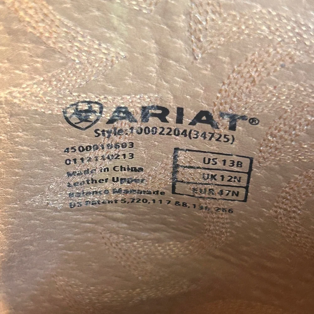 Ariat Men's Brown Heritage R Toe Leather Western Boots - Picture 7 of 8